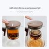 Shangming Walnut Base Magnetic Spin Filter Glass Tea Pot