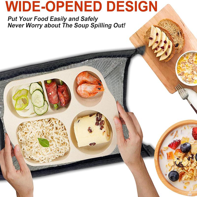 Сумка для обеда Оксфорд с термоизоляцией, сумка для хранения ланч-бокса, большая вместимость, многофункциональные школьные сумки для обеда, сумка для еды для пикника