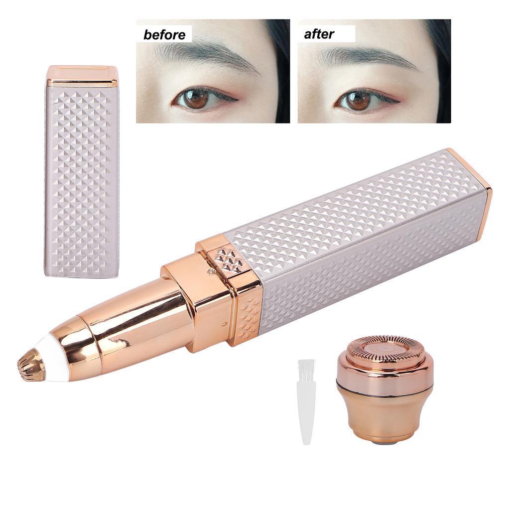 Женский электрический триммер для бровей 2 в 1, перезаряжаемая бритва для губ, устройство для удаления волос на лице