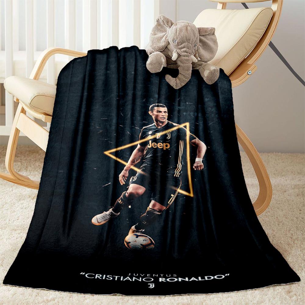 Ronaldo's Solitude Pitch Blanket Ultra-Soft Suitable for Picnics Office Seaside Four Seasons Multipurpose Playful Design Gifts For Family Or Friends