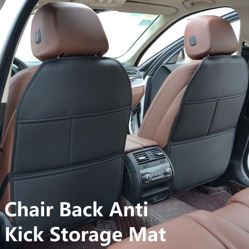 Защитный чехол для спинки автомобильного сиденья из искусственной кожи премиум-класса с губчатым наполнителем, противоударный, водонепроницаемый, всесезонный, универсальный, противоскользящий, автомобильные товары