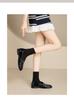 Saturday ST&SAT Metal Square Logo Loafers for Women