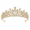 Baroque Style Princess Headband Gold Plated Bridal Tiara Fairy Rhinestone Headband  Pageant