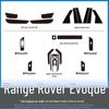 Land Rover Range Rover Evoque 12-20 Накладки-стикеры из углеродного волокна на центральную консоль КПП и двери (защита от царапин)