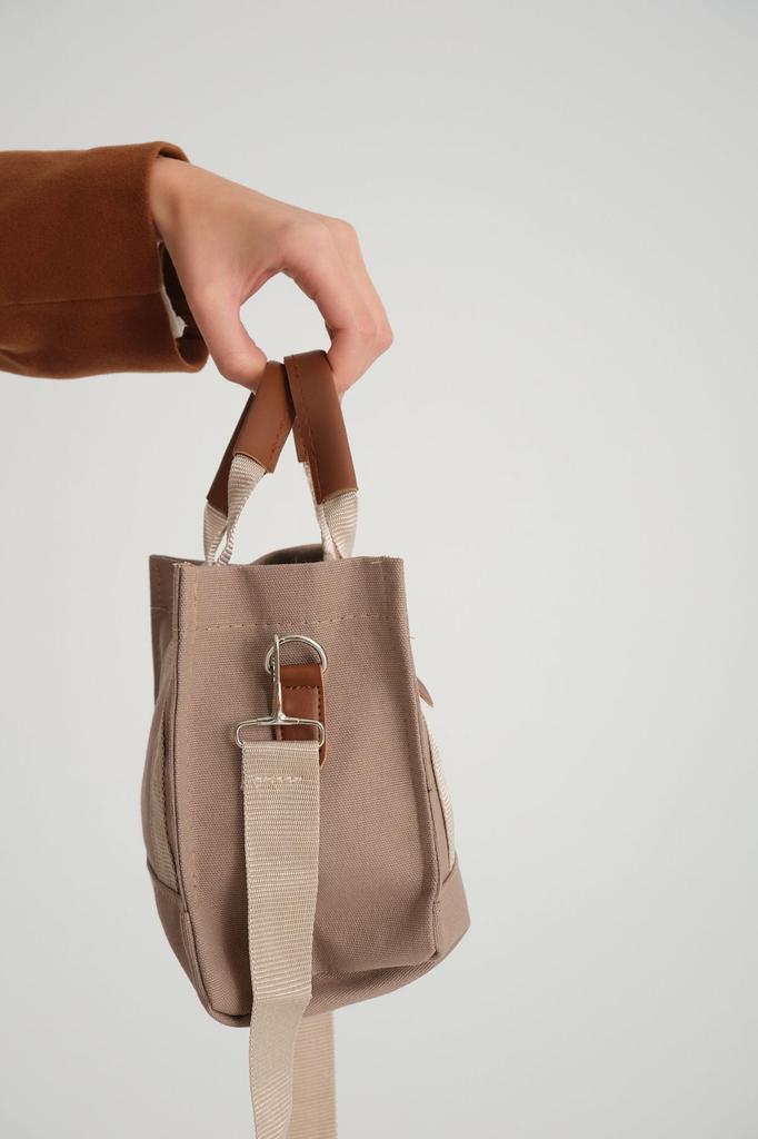 Women's Stylish and Useful Shoulder Bag Women's Cream Canvas Crossbody Mini Tote Bag Hand Shoulder Bag