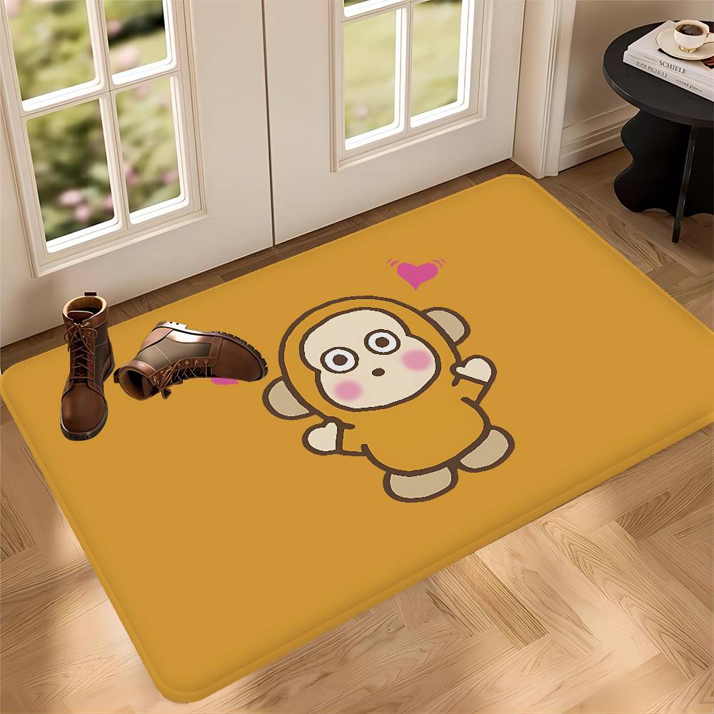 T-Tappu-kun Bathroom Mat INS Style Soft Bedroom Floor House Laundry Room Mat Anti-skid Welcome Doormat