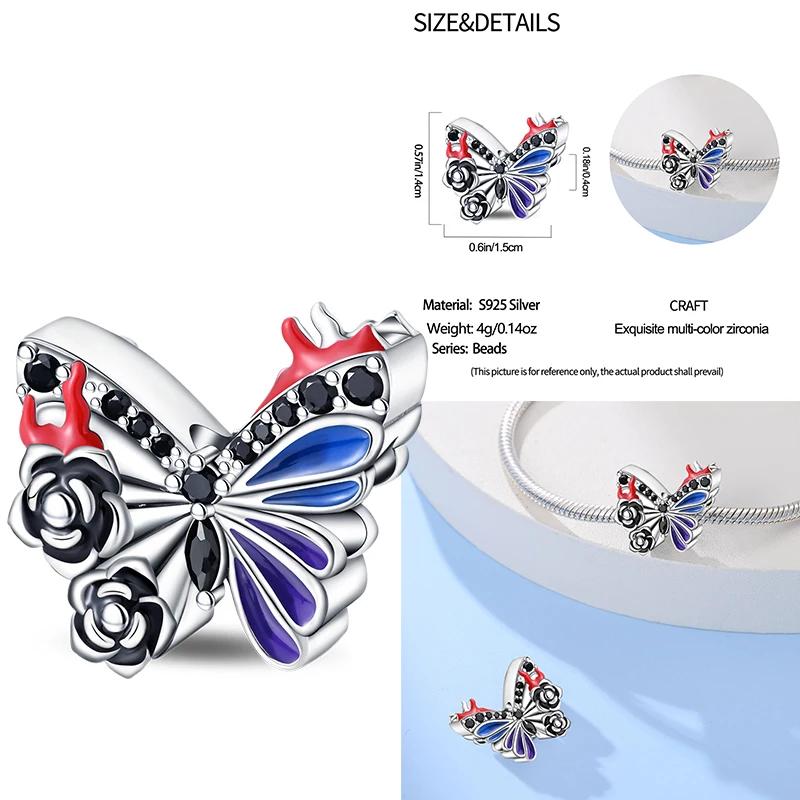 100% Медь Изысканные Карты Таро Браслет Подвески Кроваво-Красный Огненный Змей Роза Шармы Бусины Сделай Сам Украшения Для Женщин