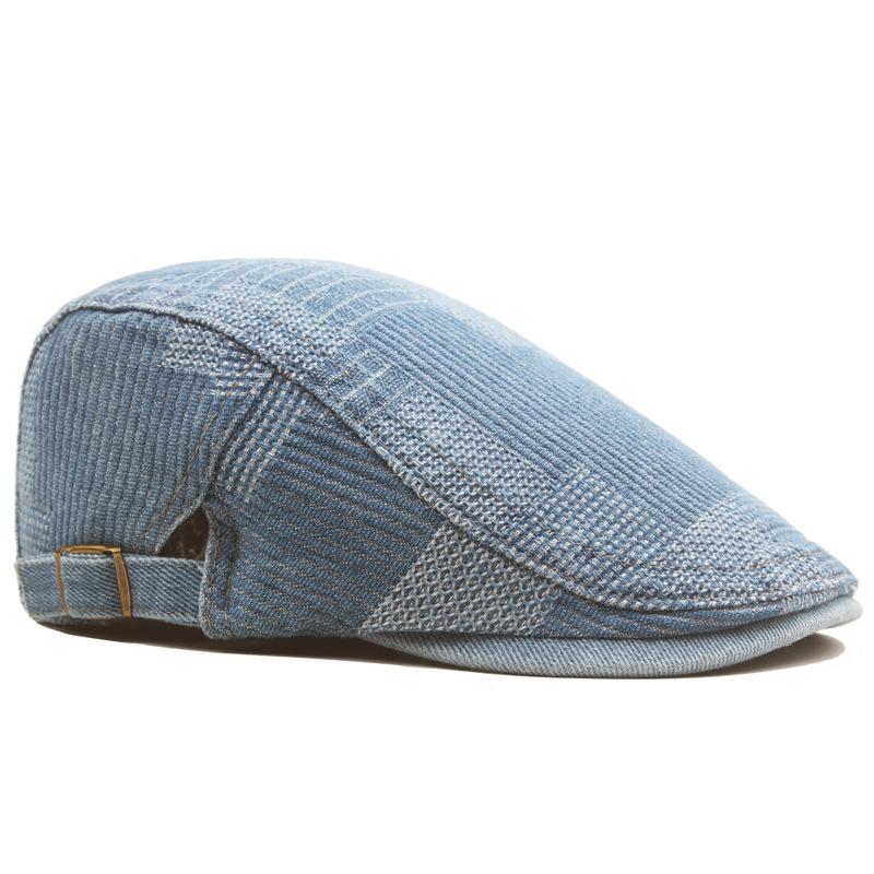 Spring Beret Autumn Thin Denim Forward Cap British Vintage Newsboy Cap Outdoor Sunshade Cap Peaked Cap Gatsby Painters Hat