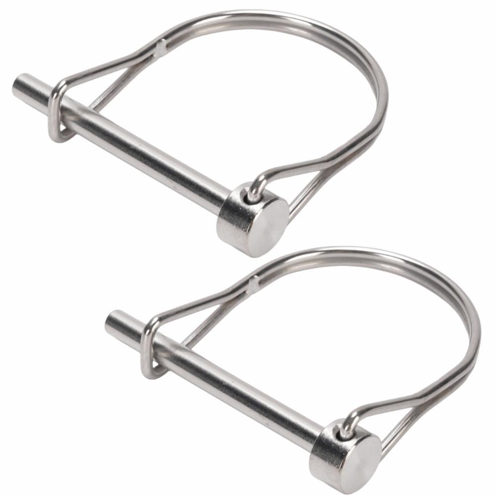 2PCS Silver Shaft Locking Pin Universal Trailer Coupler Pin Practical Safety Coupler Pin
