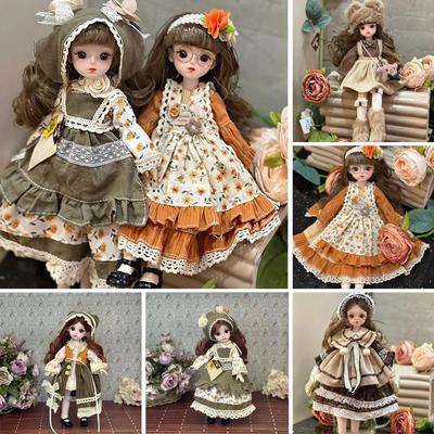 30см BJD Кукла Эклектичный Дизайн Высокого Класса Набор Принцессы для Переодевания с Длинными Волосами Высокими Каблуками Красивые 3D Глаза Красивые Аксессуары