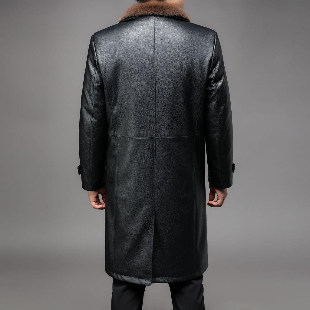 Зимняя новая одежда One Clothes Three Wear кожаная куртка мужская Nano Mink Take-off Liner длинная утолщенная кожаная куртка мужская