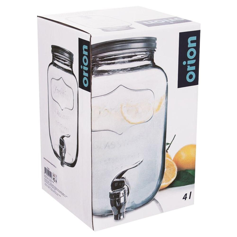 Glass jar for drinks with tap 4L ORION 125968