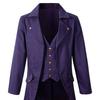 Slim-Fit Tuxedo Jacket Lapel Long-Sleeved Retro Dress Jacket Medieval Style Suit Jacket Festive Parties Wear