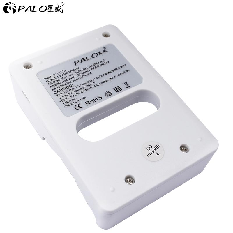 PALO 8 шт. 1,2 В AAA 3A NIMH 1100 мАч AAA аккумуляторная батарея aaa Ni-MH аккумулятор перезаряжаемая с зарядным устройством AA ЖК-дисплей
