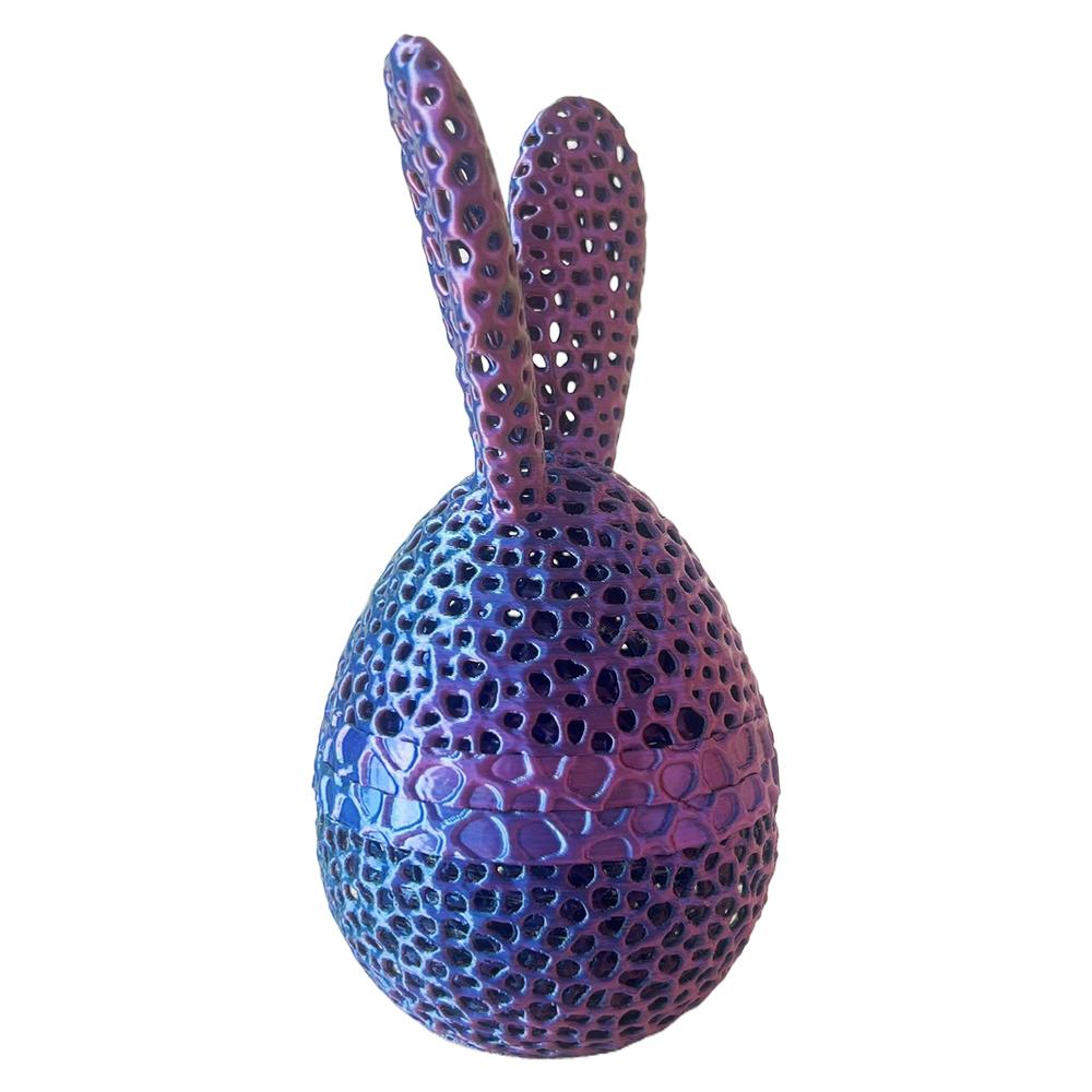 Handmade Easter Bunny Egg Printed Toy 3D Printed Easter Eggshell Statue Easter Eggs Figurines  Desk