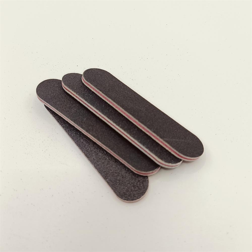 Mini Wearable Nail Art Sanding Strips - Black Surface, Red Core for Nail Removal & Polishing