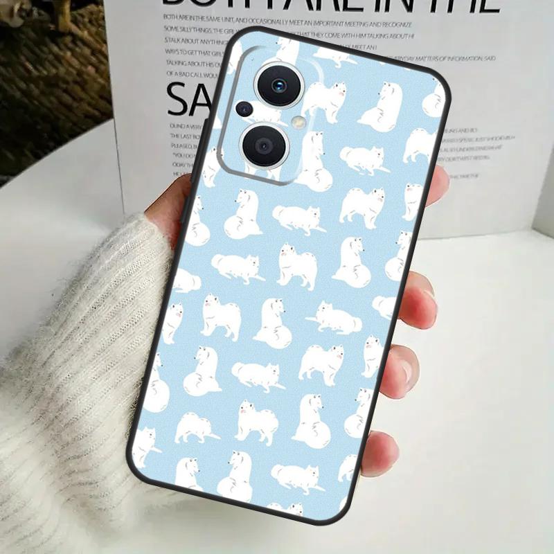 Samoyed Puppy Case For OPPO Reno 8 7 6 5 4 Lite 8T 5Z 4Z 10 11F OPPO Find X5 X6 Pro X2 Neo X3 Lite Cover