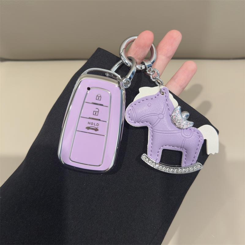 Fashion TPU Car Key Case Full Cover Shell For Toyota CHR C-HR RAV4 Prius W30 W50 Camry Corolla Land Cruiser Prado