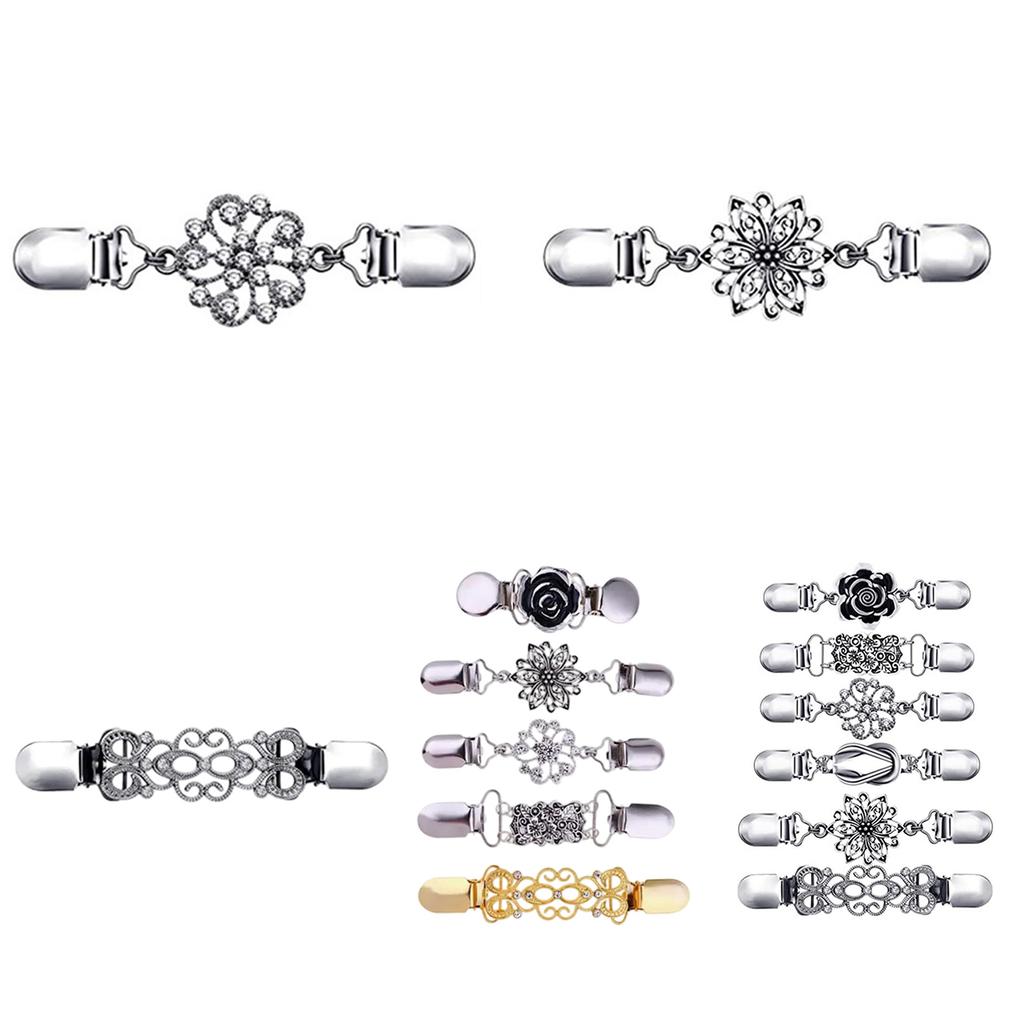 Женский кардиган Зажим Винтажный свитер Зажим для шарфа Воротник Металлический зажим Свитер Шаль Зажим на застежках Кардиган Английская булавка