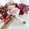 1 шт. Свадебные букеты для невесты, подружки невесты, искусственные розы, сиреневый свадебный букет для французской деревенской винтажной официальной свадьбы, украшение дома