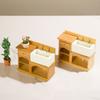 1:12 Scale Dollhouse Miniature Bathroom Kitchen Sink Set Natural Wood Finish Wooden Furniture DIY Decor
