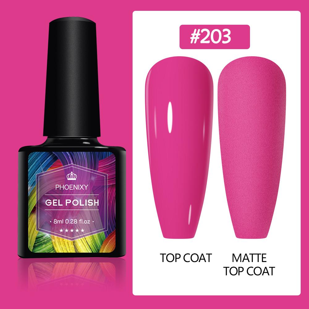 PHOENIXY 8 мл гель-лак для ногтей, полуперманентный гель, блестящий гель, отмачиваемый блестящий стартовый набор, маникюрный набор для маникюрного салона