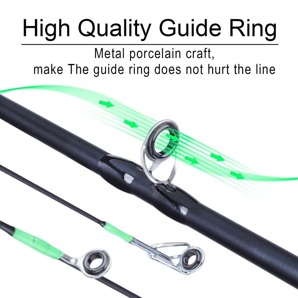 SOUGAYILANG Спиннинговая удочка 1,8 м, сверхлегкая удочка из углеродного волокна, 3 секции, ручка из ЭВА, удочка