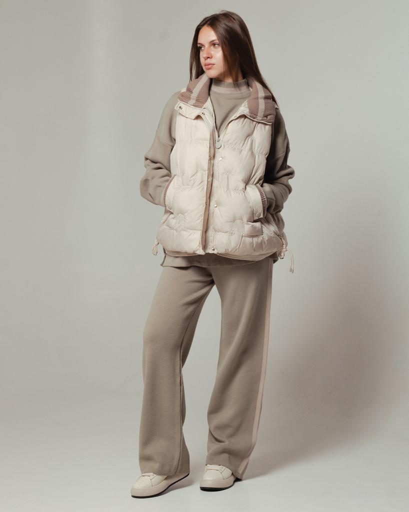 Костюм тройка RAW 37023 XL бежевый + олива (жилет, кофта, штаны)