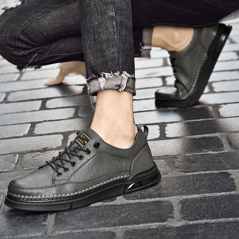 Мужские универсальные кроссовки для улицы, повседневная спортивная обувь, роскошная дизайнерская обувь, износостойкая, дышащая, из натуральной кожи, для ходьбы