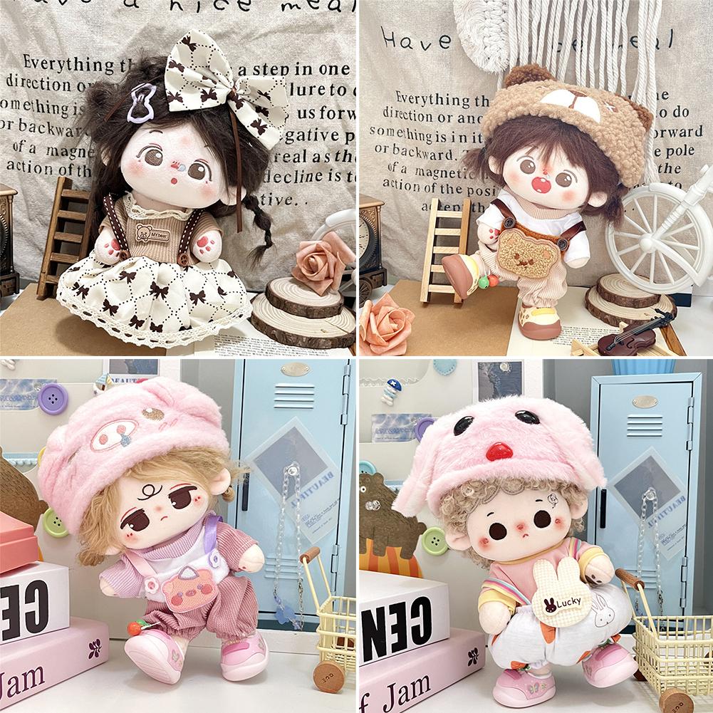 Для 20 см хлопковые комбинезоны для кукол из мультфильмов, сменная одежда для плюшевых кукол, аксессуары для игрового дома, мини-одежда