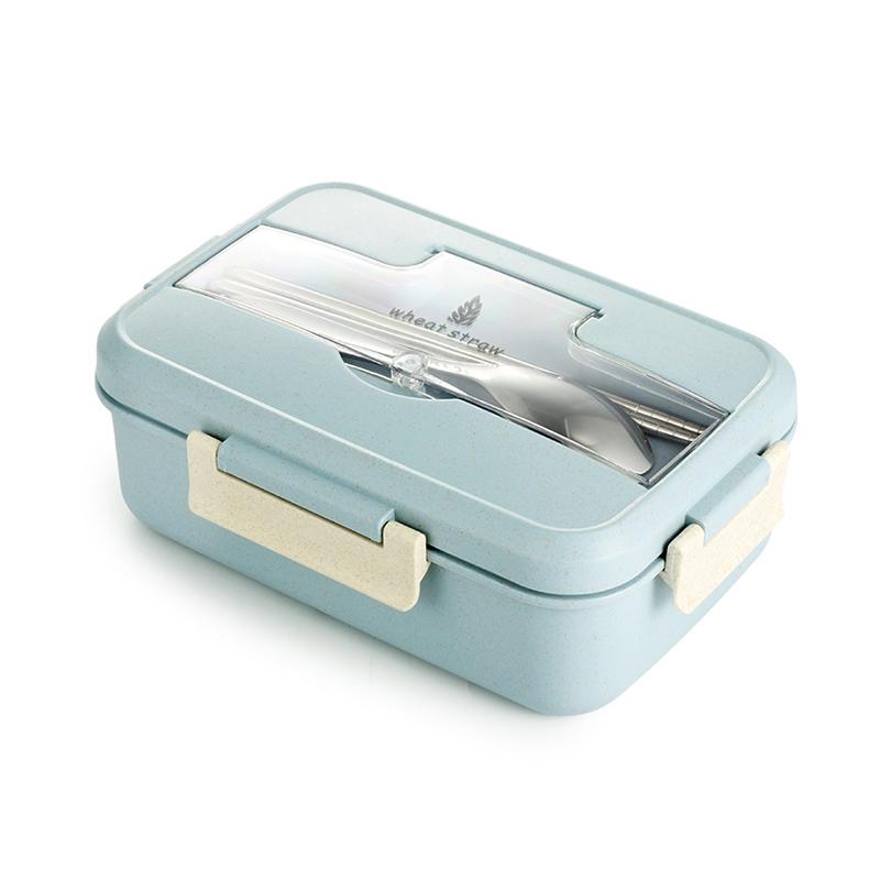 Microwave Lunch Box Wheat Straw Dinnerware Food Storage Container Children Kids School Office Portable Bento Box