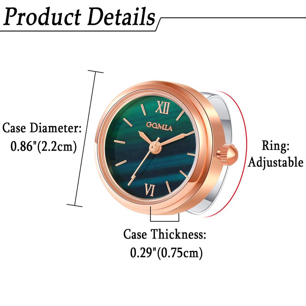 Ring Watch Ladies Free Size 3ATM Waterproof Ring Watch Roman Analog Stylish Rose Gold Ladies Fashion Accessory