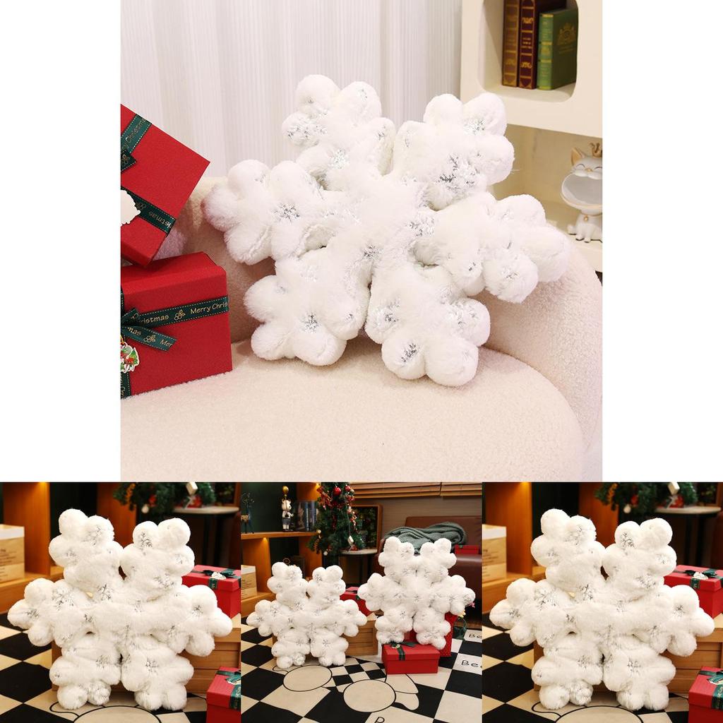 Nordic Snowflake Throw Pillow With Embroidery For Festive Home Decor And Gifting