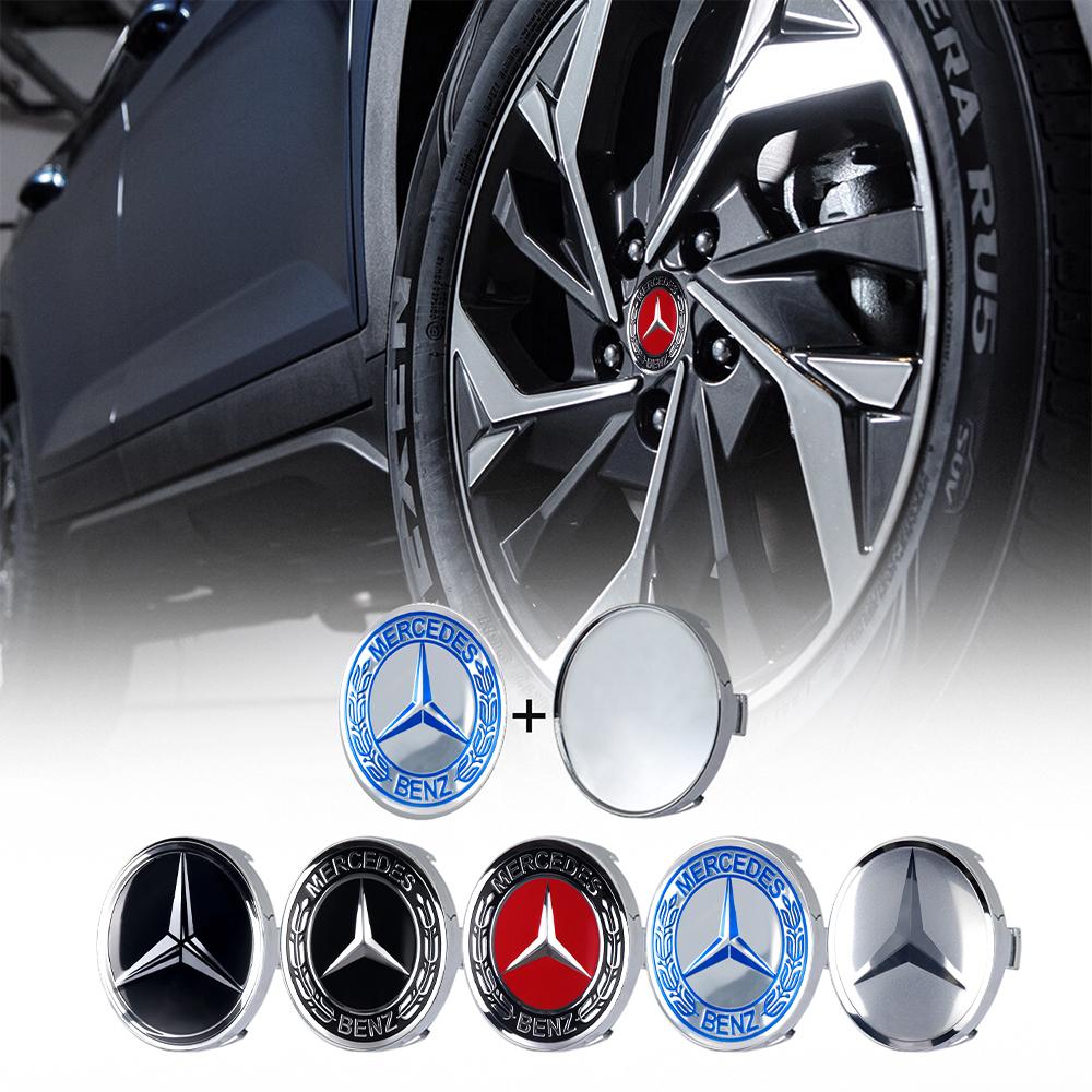 WMFH9 4pcs60/65/68mm Car Wheel Center Hub Cap Stickers Wheel Rims Center Hub Caps For Mercedes-Benz Maybach E-Class C-Class S-Class