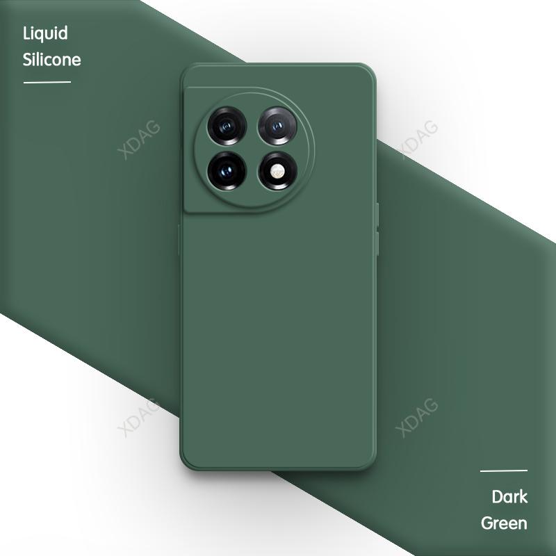 Чехол для телефона конфетного цвета для OnePlus 11 11R 5G, мягкий, квадратный, из жидкого силикона, с прямыми краями, с внутренней флокированной подкладкой, высококачественная задняя крышка