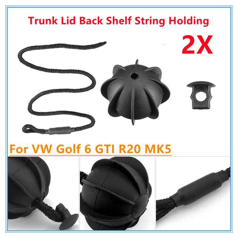 2 Set Hatchback Parcel Shelves Trunk Lid Back Shelf String Holding Strap Rope SmallBall For R20 MK5 VW Golf 6 GTI 1K6 863 447A