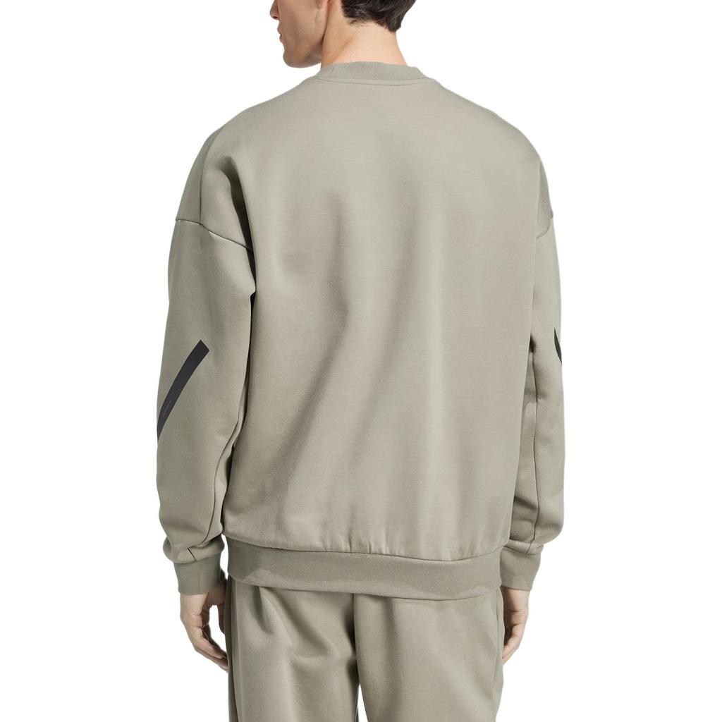 Adidas ЗНЕ. Толстовка удобная легкая теплая с круглым вырезом мужская толстовка земляно-коричневого цвета JE3076