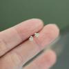 S925 Sterling Silver Mini Love Heart Stud Earrings Women's Exquisite Inlaid Zircon Simple All-Match Student Earrings