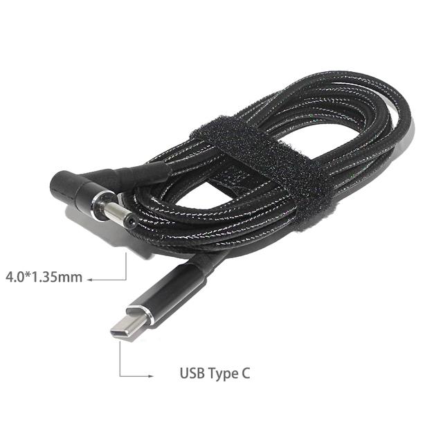 100W USB Type C Laptop Power Adapter Charging Cable Cord Dc Jack Plug Dual E-Mark Chip Converter for Hp Asus Lenovo Dell Laptops