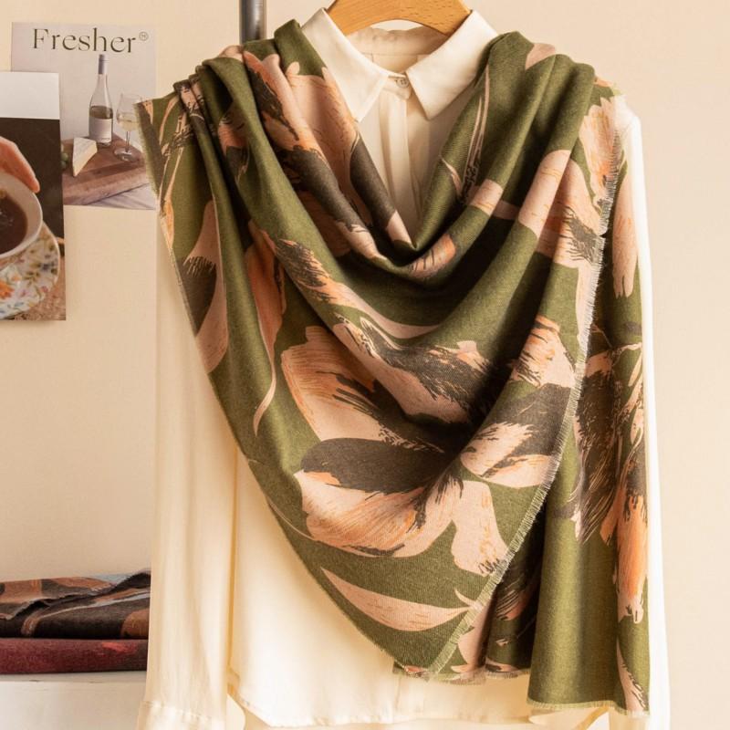 Womens Cotton-Like Linen Scarf Long Fashion Shawl Warm