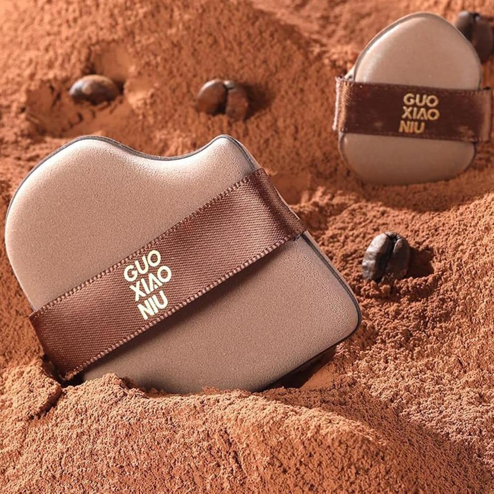 6pcs Quick Blending Makeup Blender Puffs Chocolate Color Cushion Puff Powder Puff For Woman Beauty