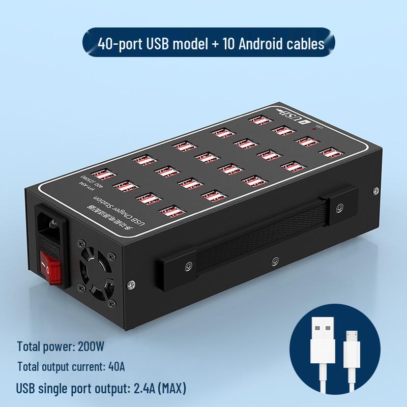 Многопортовое USB-быстрое зарядное устройство: Умная настольная зарядная станция для нескольких устройств