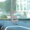 Блестящая подвеска в виде буквы автомобиля, подвеска в виде буквы из искусственного кристалла, подвесное зеркало заднего вида для автомобиля, украшение в виде алфавита со стразами для автомобильного дерева, аксессуар