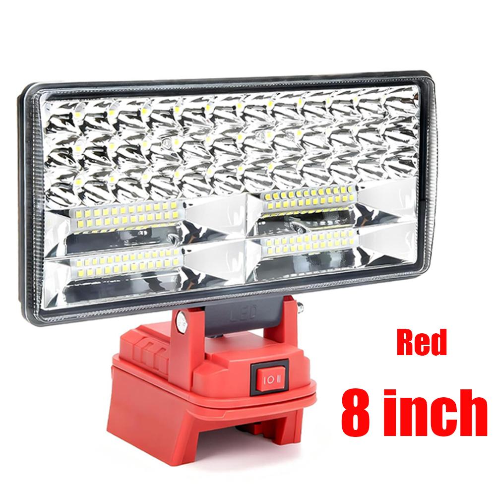Светодиодный свет для аккумулятора Milwaukee 18V Li-ion Светодиодный рабочий фонарь 1/1/8 дюйма Фонарь для инструмента Портативный аварийный прожектор Кемпинговая лампа