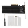 NVMe PCIe Adapter Card 2 Port M.2 NVMe To PCIe 4.0 X8 Card with Aluminum Heat Sink M.2 To PCI