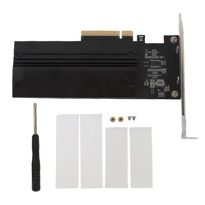 Карта-адаптер NVMe PCIe 2 порта M.2 NVMe на PCIe 4.0 X8 с алюминиевым радиатором M.2 для расширения SSD PCI Express