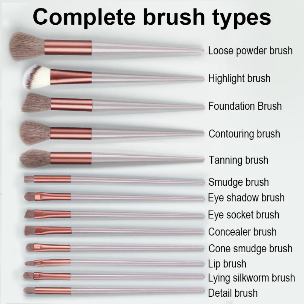 13PCS Soft Makeup Brushes Set Cosmetics Kit Foundation Blush Powder Eyeshadow Kabuki Blending Make Up Brush Women Beauty Tools