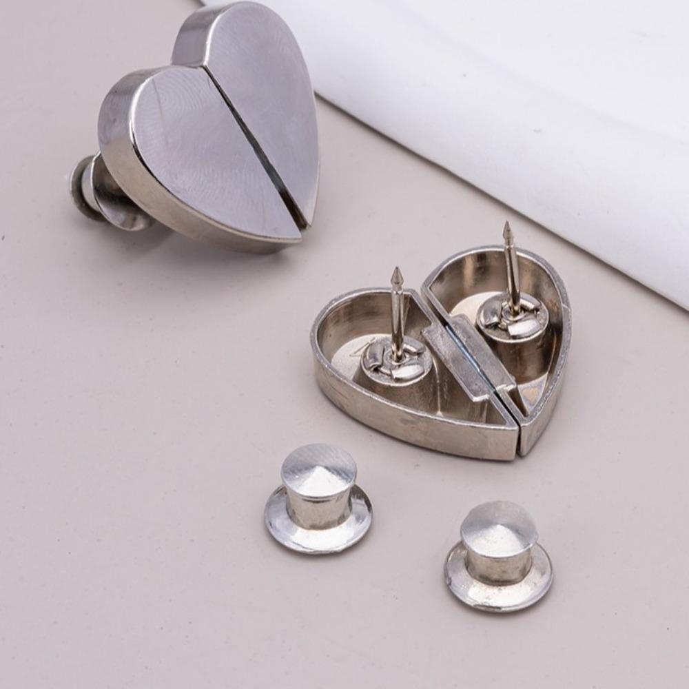 8PCS Heart-Shaped Magnetic Curtain Buckle Anti-Slip Detachable Snap Hooks Hotel Privacy Protection