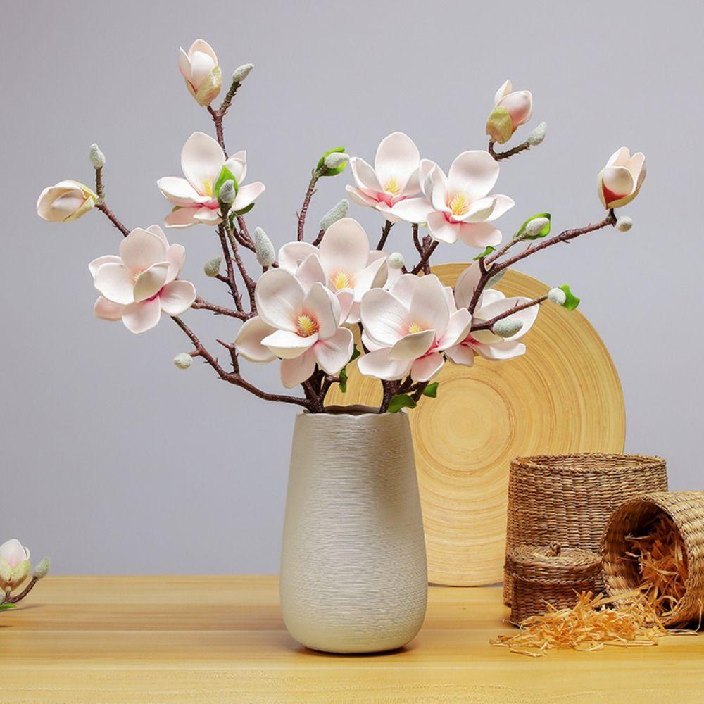 Luxury Artificial Magnolia Flower Artificial Fake Flowers Simulation Big Magnolia Wedding