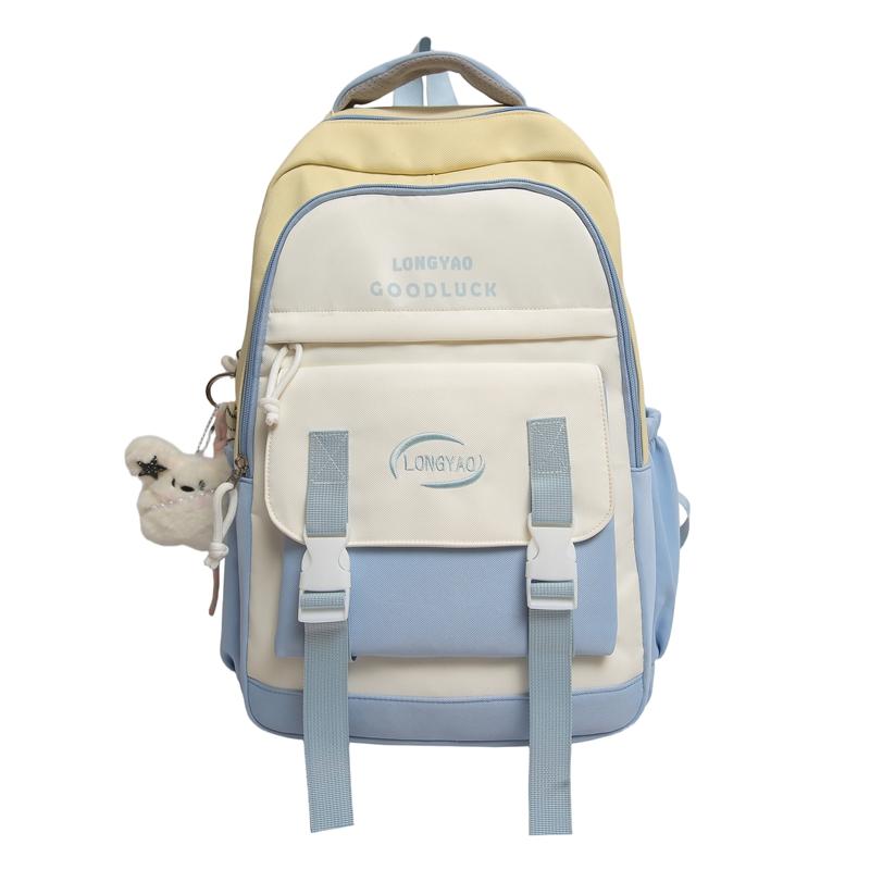 Рюкзак большой вместимости, студенческий школьный рюкзак с цветовым контрастом